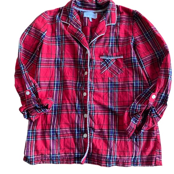 Victoria's Secret Cotton Red Plaid Women's Pajama Set - Picture 2 of 9